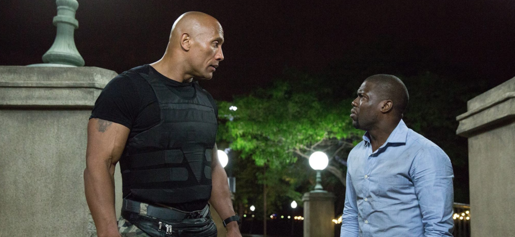 Dwayne Johnson and Kevin Hart in "Central Intelligence"